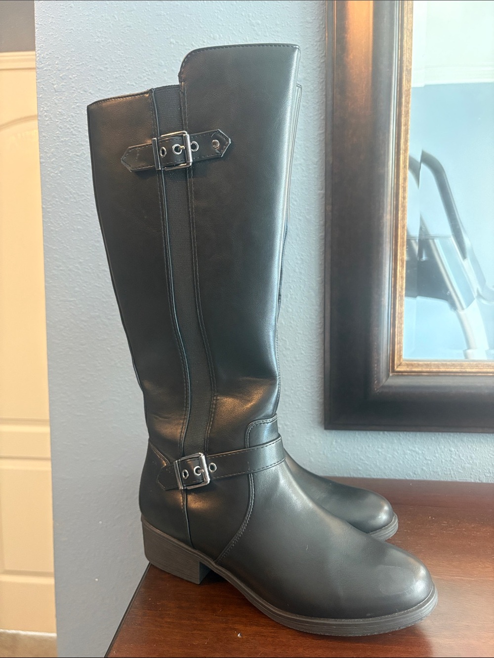 croft & barrow Black Over-the-Knee Buckle Boots
